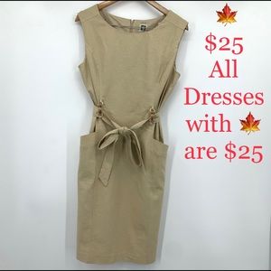 🍁NWT-Anne Klein Tan with Fabric Belt